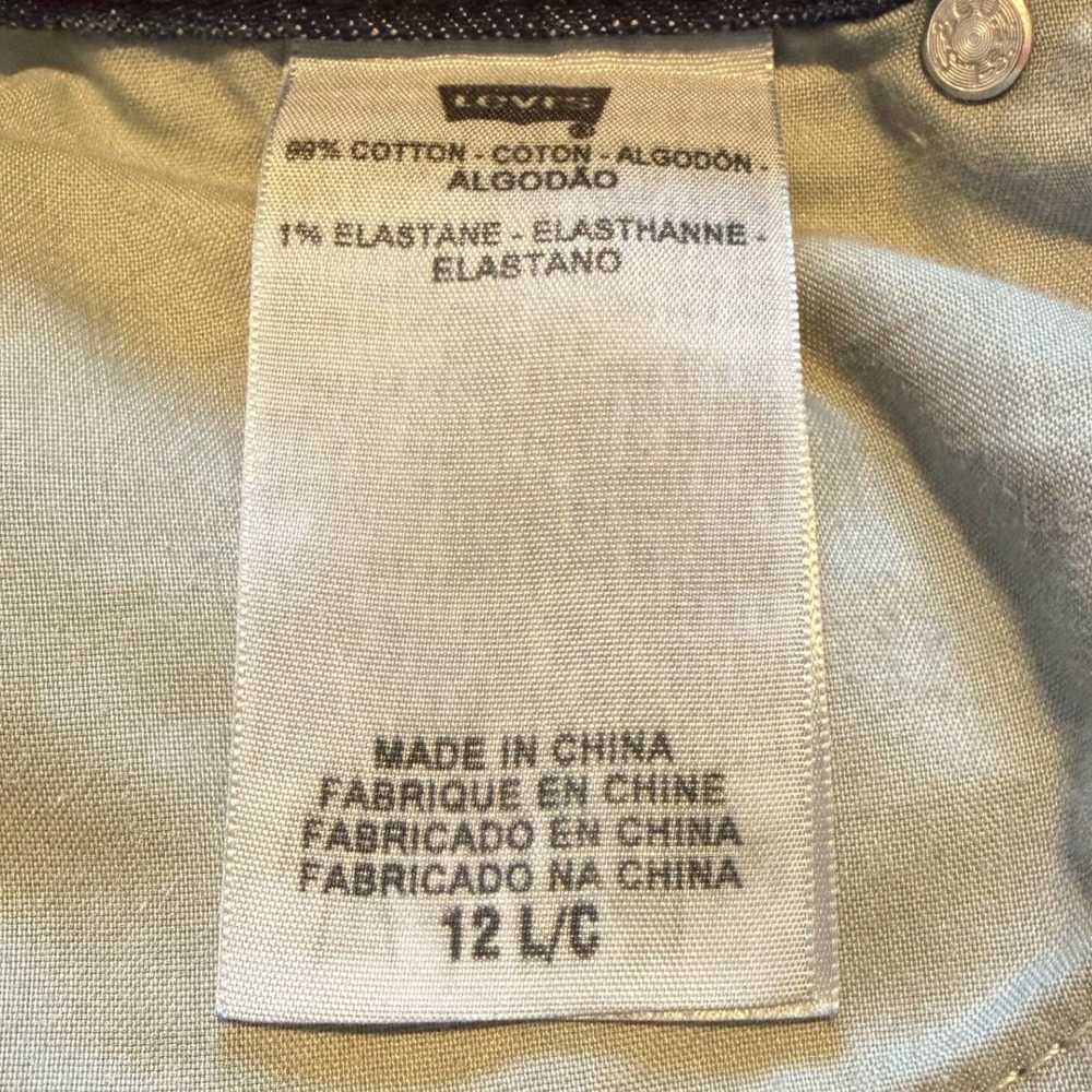 Levis 553 Mid Rise Bootcut Jeans Dark Wash Indigo Blue Stretch Denim Womens 12 - Picture 6 of 8